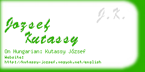 jozsef kutassy business card